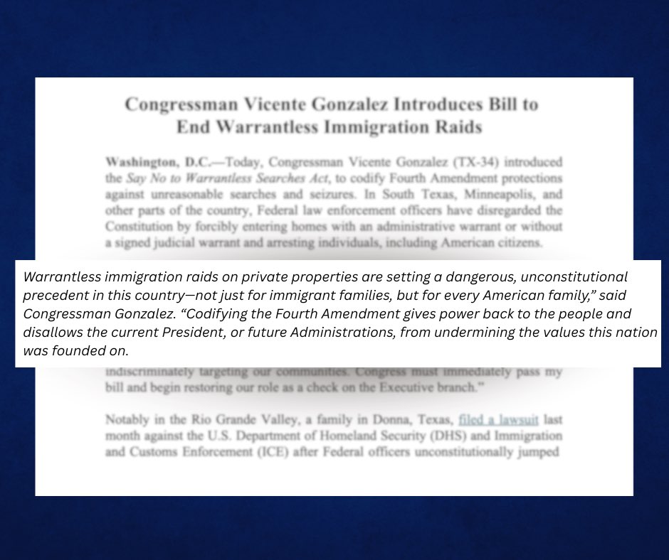 Rep. Vicente Gonzalez tweet media