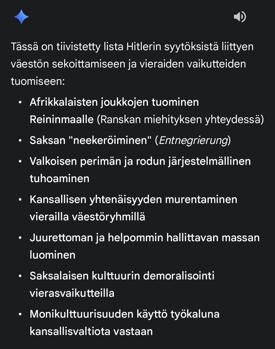 ➡️ Kysyin Geminiltä mistä kaikista asioista Hitler syytti juutalaisia.

Vertaa nykyaikaan ja nyky Suomeen?