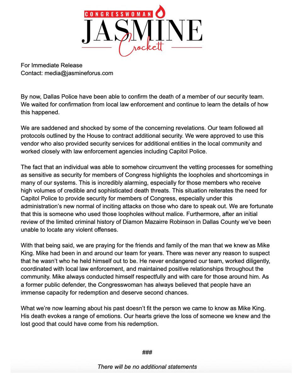 Jasmine Crockett tweet media