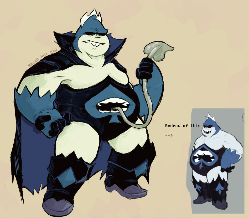 Redraw of an older king drawing 

#deltarune