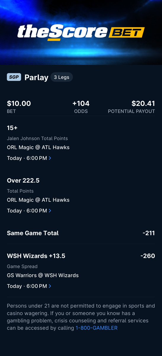 PLUSMONEYCASH's tweet photo. $10 —> $10,000 10 day challenge day 1 

Going with a simple three leg parlay at +104 odds. If we progress along the ladder, going to try and keep it to 2-4 leg parlays

Let’s rideee 📈 https://t.co/xaMw50LYIw