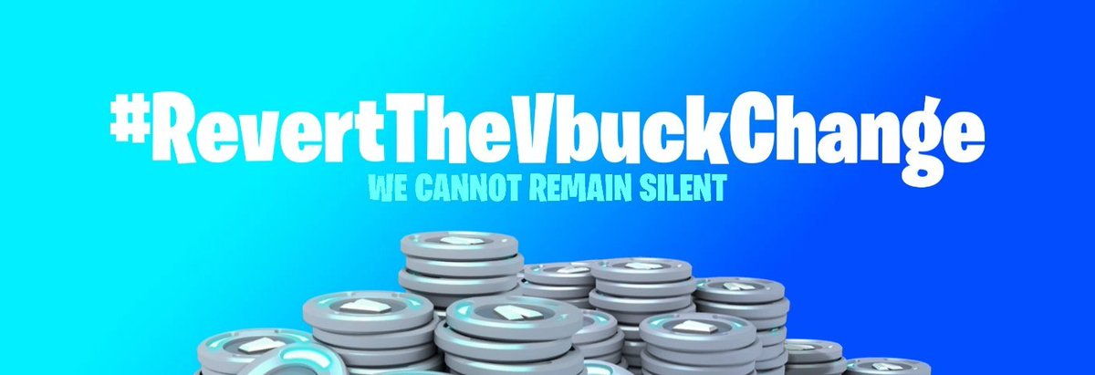 Something2X7's tweet photo. @Fortnite YESSSS
#RevertTheVbuckChange https://t.co/sGFGsEvWla