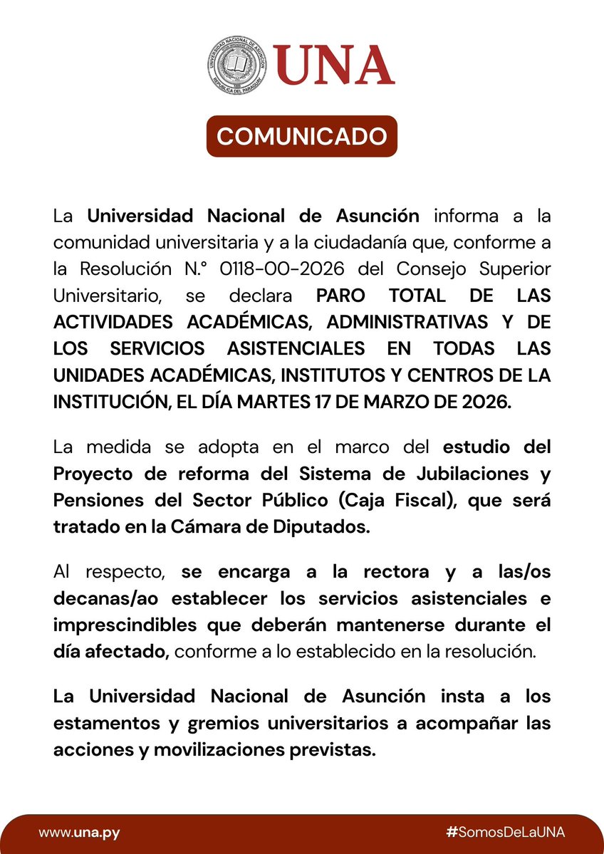 Universidad Nacional de Asunción tweet media