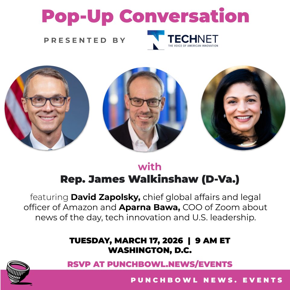TOMORROW: Join TechNet and <a href="/PunchbowlNews/">Punchbowl News</a> as we bring together top policymakers and tech industry leaders to discuss the importance of winning the next era of innovation. bit.ly/3MVYuRc