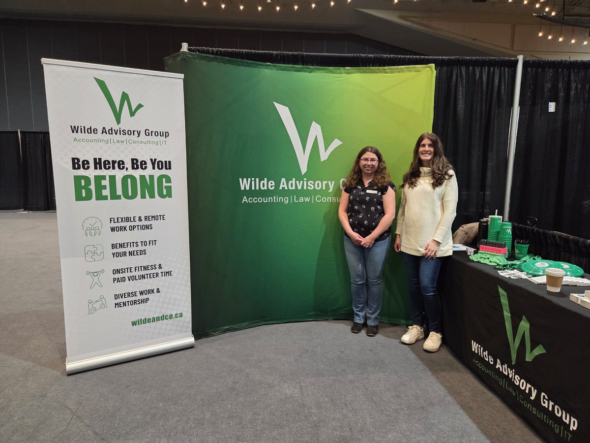 WildeAG's tweet photo. Thank you to everyone who stopped by our booth at the CPA Alberta 'Meet Your Employer' event! We enjoyed meeting each &amp; every one of you.

#CPAAlberta #ArticlingStudent #CPA #AlbertaAccountingFirm #SmallTownBusiness https://t.co/YqQQN0AskI