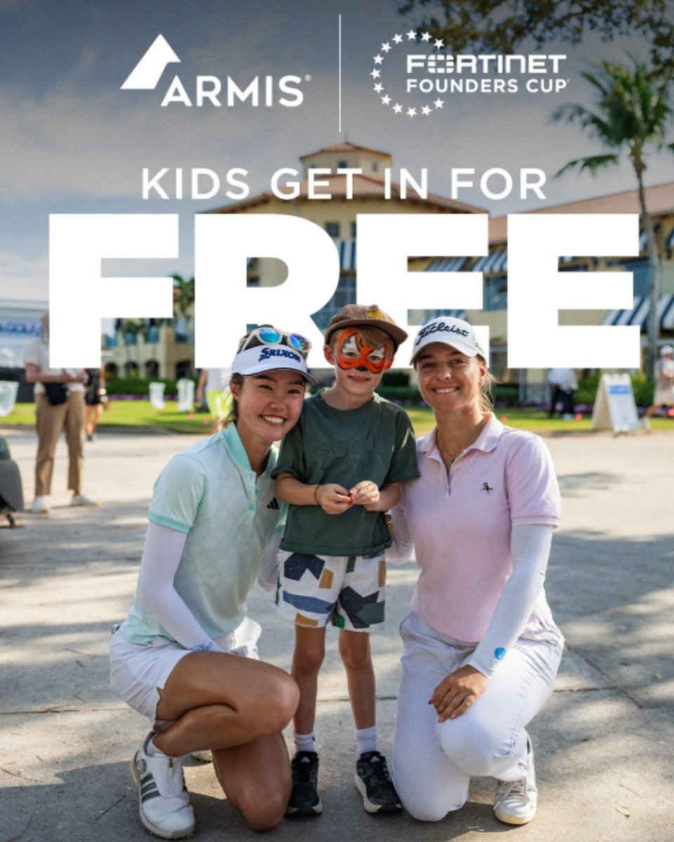 HaasiniKollu's tweet photo. Exciting news! ⛳🎉

Kids 17 and under receive FREE admission to the Fortinet Founders Cup! 🎟️🧸

📅 March 19–22, 2026
📍 Sharon Heights Golf &amp; Country Club
📍 Menlo Park, California 🌴☀️

It’s going to be four amazing days of world-class golf, family fun, and great energy! ⛳🔥 https://t.co/mQkj0eKRES