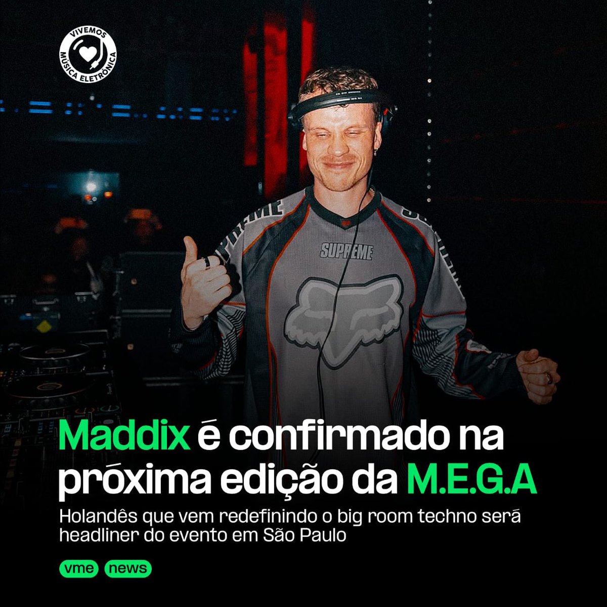 🚨🚨🚨

MADDIX CONFIRMADO NA 2º EDIÇÃO DA M.E.G.A 🔥

🎧: <a href="/MaddixMusic/">MADDIX</a> 🏆
📆: 19 de Abril (Domingo, véspera de feriado)
📍: Varanda Estaiada, São Paulo
🎫: Vendas em breve via <a href="/Ingresse/">Ingresse</a> 

Pré cadastro liberado: megaedm.com