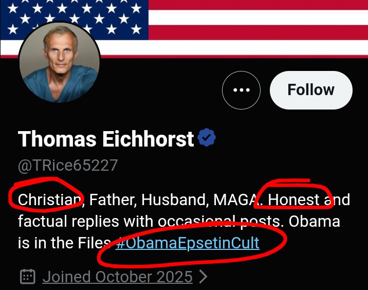 cabchrys's tweet image. Quiet, racist. 🚫
And who is "EpSeTin?
#NotAChristian
#NotHonest
#ObamaLivesRentFree 
#MAGAHypocrisy