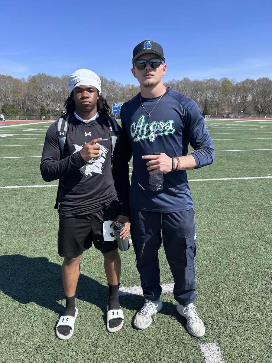 LCobb2028's tweet photo. Had a great conversation with @CoachMasonBaker at the College Coaches Showcase camp last weekend 
@CoachMelo90 @UWFFootball https://t.co/KQx9UuoZuc