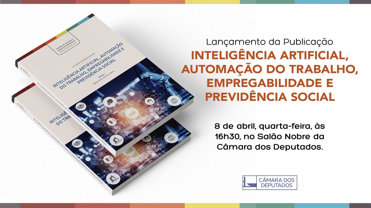 Participe!! O estudo é um convite à reflexão e ao debate sobre os desafios e as oportunidades que a era da IA apresenta ao mercado de trabalho.
Publicação: cd.leg.br/cedes (a partir do dia 8/4) - Transmissão ao vivo: cd.leg.br/youtube - camara.leg.br/evento-legisla…