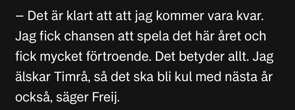 Man kan ju hoppas att han pratar från hjärtat satt det kan bli mer ”hemvändare” iframtiden #timraik