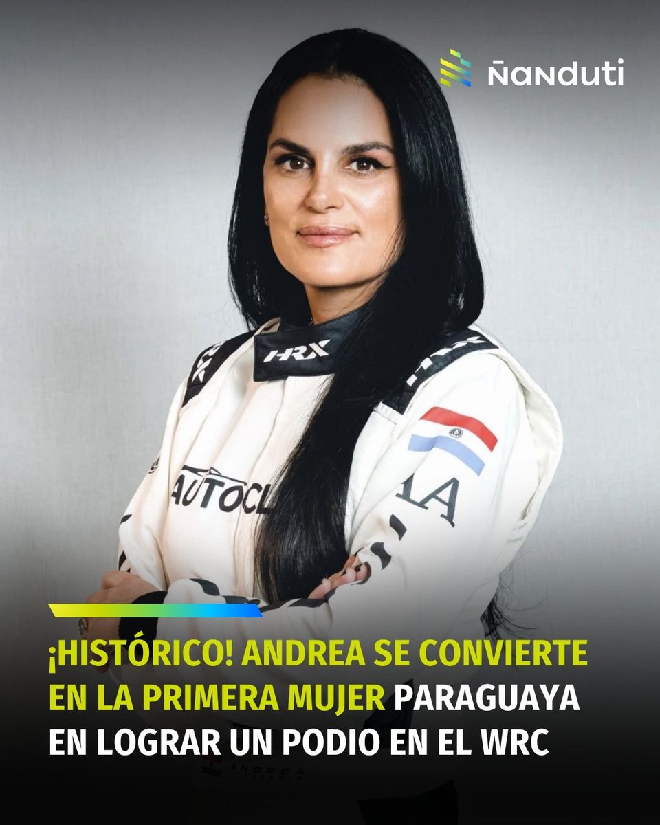 #Deportes 🚘🇵🇾Andrea Lafarja hizo historia en el durísimo Rally Safari de Kenia.

😍🇵🇾Subió al P3 de la WRC Masters Cup que se registró en Kenia.

✍️🇵🇾De esta manera Andrea se convirtió en la primera mujer paraguaya en lograr un podio en el WRC.

#Ñanduti #1020AM