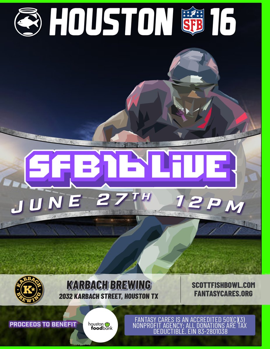 FantasyCaresOrg's tweet photo. currently 2 slated for june 27

Albuquerque @Tha_Green_1 @jeffblaylock 
Houston @ChrisDohertyCFM https://t.co/aLV2K0IRRw