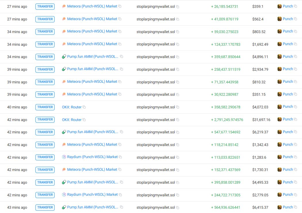 StalkHQ's tweet photo. A wallet called stoplapingmywallet.sol just accumulated $81K worth of $PUNCH @Punch_Ganbare 

Looks like someone is positioning early https://t.co/NOdAzpAt0U