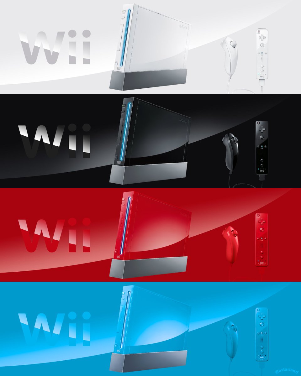 eStarland's tweet photo. All the official colors of the Wii! ✨ https://t.co/V9kHTQmIAR
