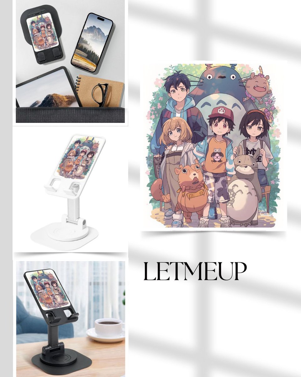 zhenwanmall's tweet photo. Bringing a touch of Ghibli-inspired magic to your desk. ✨🍃
The rotating stand now features this stunning anime ensemble. It’s not just a phone holder; it’s a tiny portal to a world of wonder.
#AnimeArt #StudioGhibli #DeskSetup  #Totoro #StationeryAddict https://t.co/mHjlv5bzSB