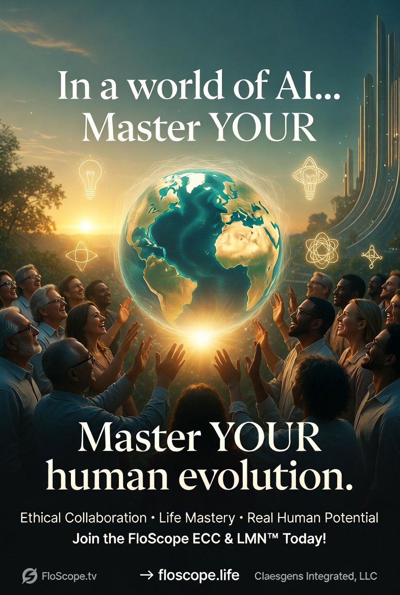 SeanClaesgens's tweet photo. AI can get things wrong. Humans get to choose better. That’s why FloScope ECC & LMN™ exists-real ethical collaboration, life mastery, and a community built for our era
Get in Grow!
👉 Join now: https://t.co/9MkbIvSRyG
What’s your move? #FloScope #ECC #EthicalEvolution @FloScope https://t.co/ZxhohLbyjW