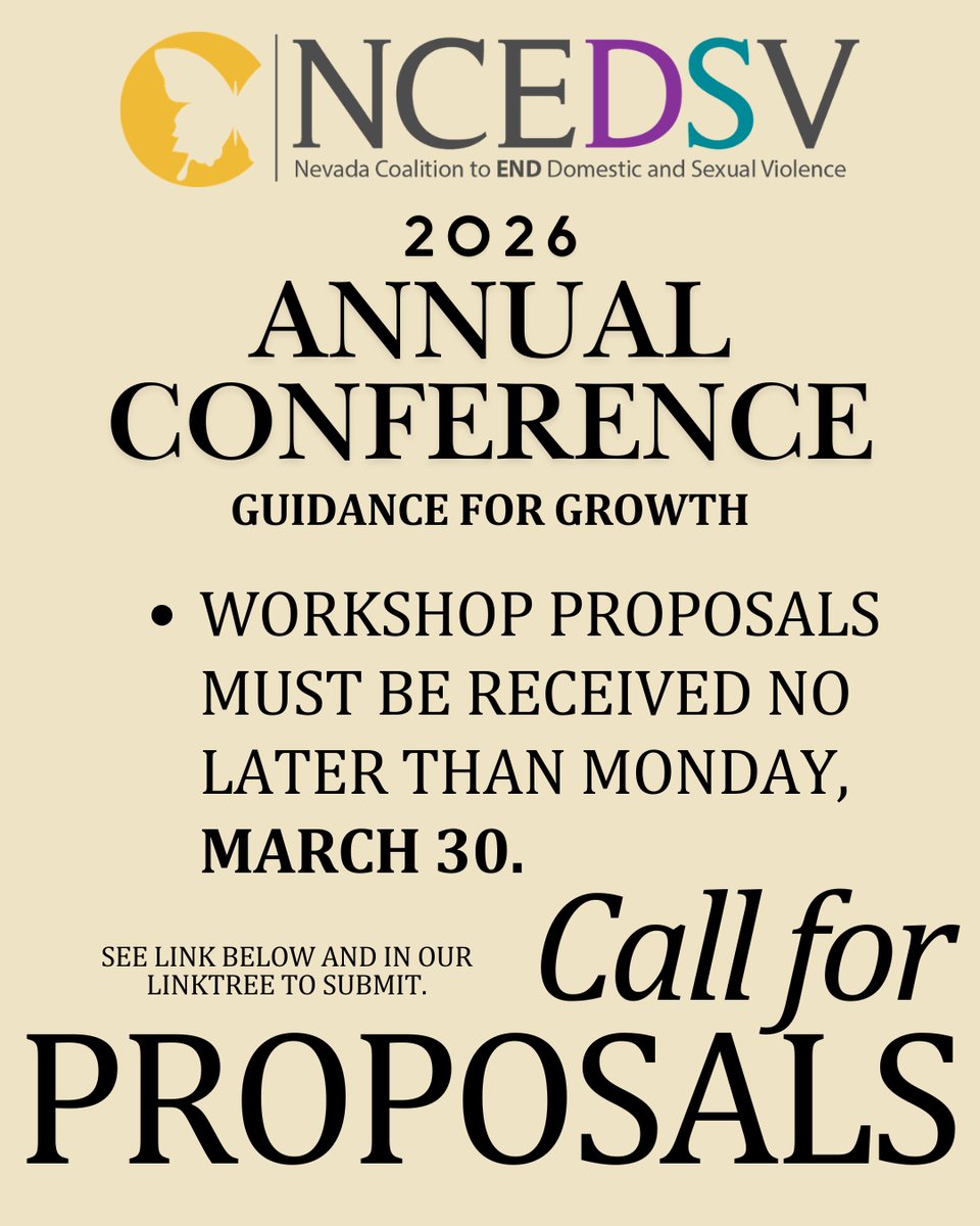 NCEDSV's tweet image. Share your expertise and shape meaningful conversations in our field. We’re seeking workshop proposals for our 2026 Annual Conference: Guidance for Growth.

Submit proposal by March 30. Click here: ow.ly/GTv250Yv15s

#Proposal #ConferencePresenter #ThoughtLeadership #NCEDSV