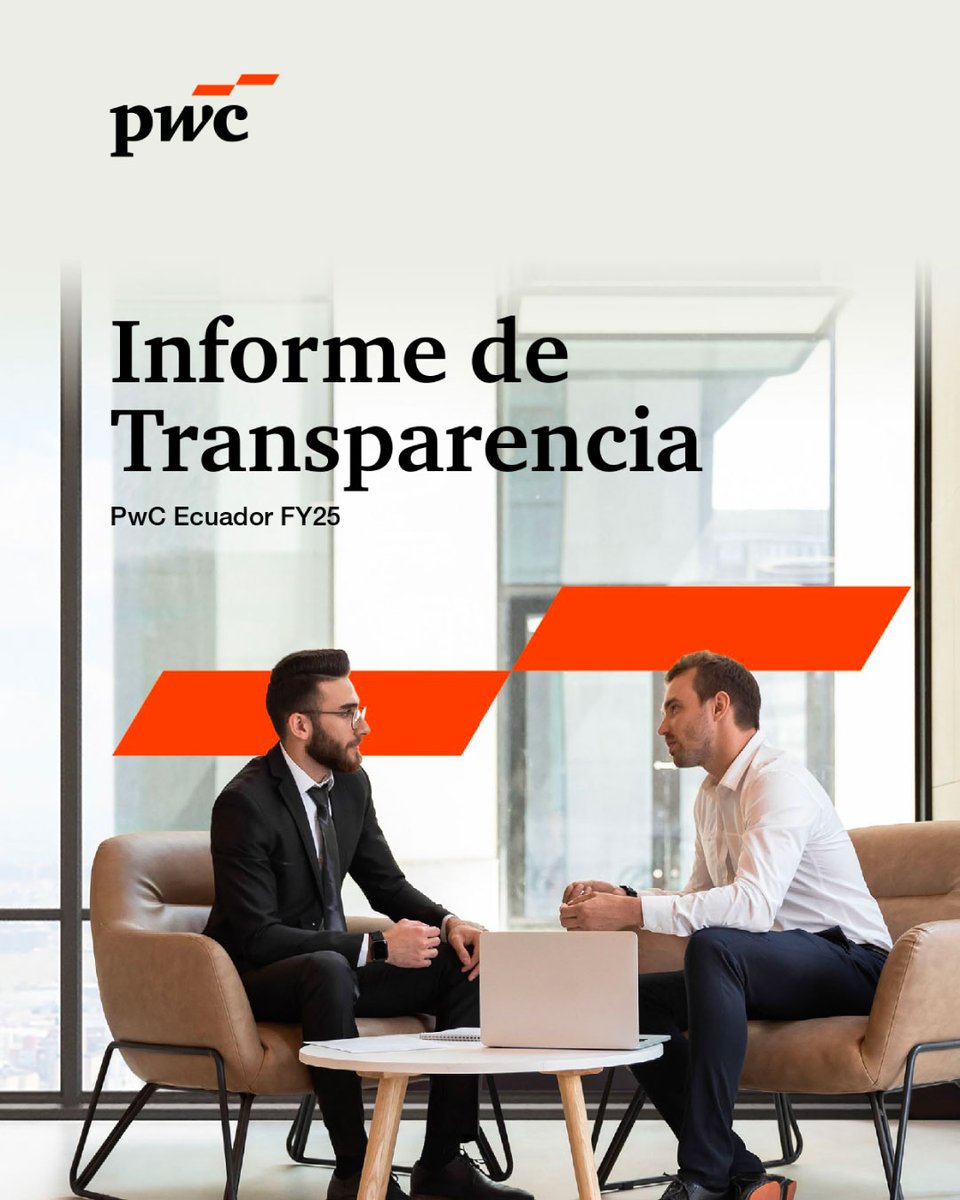 La confianza se construye con transparencia.
Presentamos el Informe de Transparencia PwC Ecuador FY25, donde compartimos nuestro enfoque en calidad, gobernanza e integridad.
Consúltalo aquí: pwc.ec/es/assets/Info…
#PwCEcuador #BuildingTrust #Gobernanza