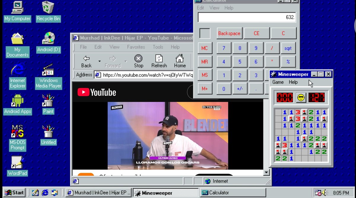 Cuando quiero sentirme como en casa uso Windows 98 desde mi celu ❤️💾