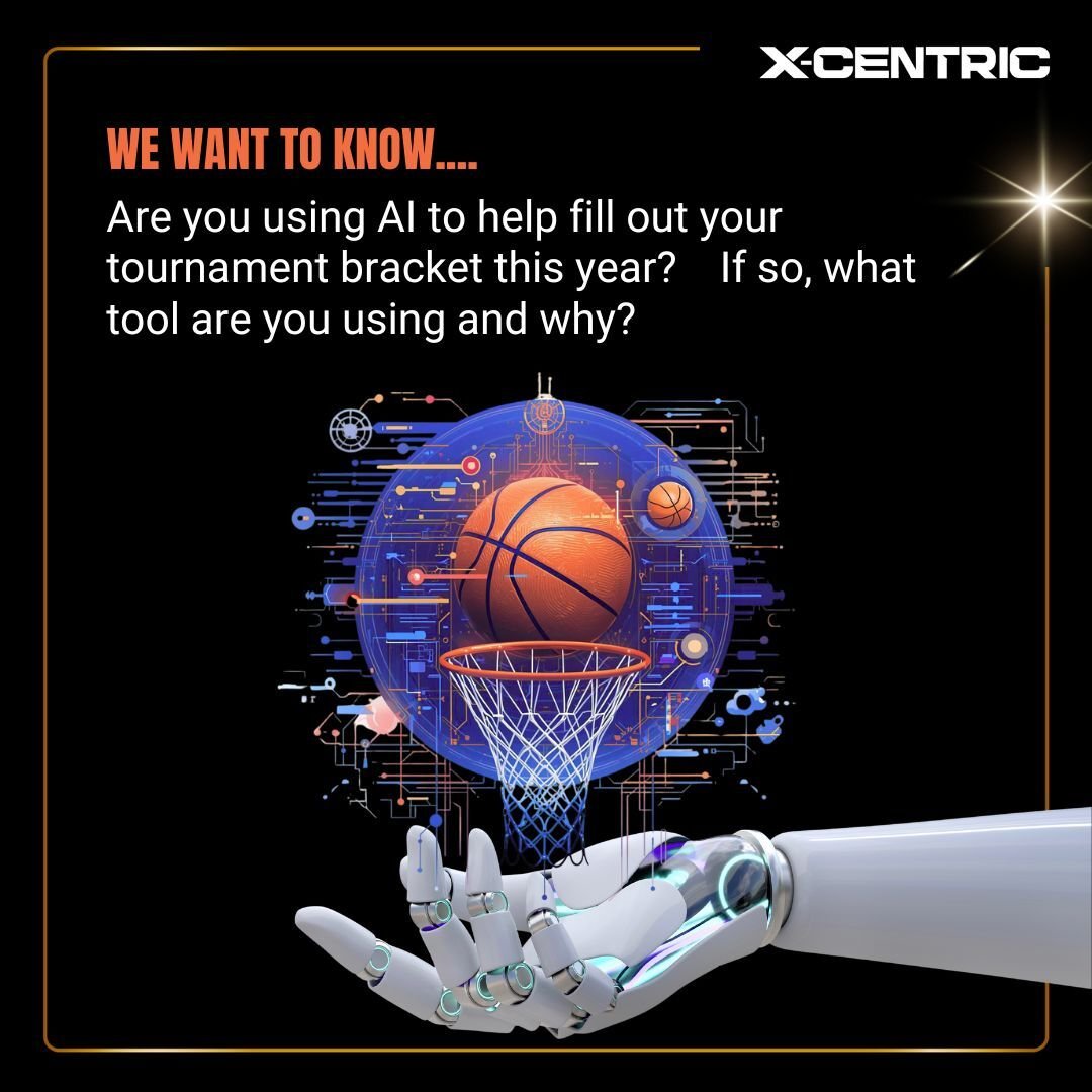 x_centric's tweet photo. Organizations with strong executive sponsorship and clear alignment between AI initiatives and business goals are up to 3x more likely to see measurable ROI from AI.

With March Madness about to start… 🏀

Are you using AI to help fill out your tournament bracket this year?
If so, what tool are you using and why?

ChatGPT? Claude? Perplexity? Something else? Drop it in the comments 👇

#MarchMadness #ArtificialIntelligence #DataDriven #AIDriven #Innovation #BracketChallenge