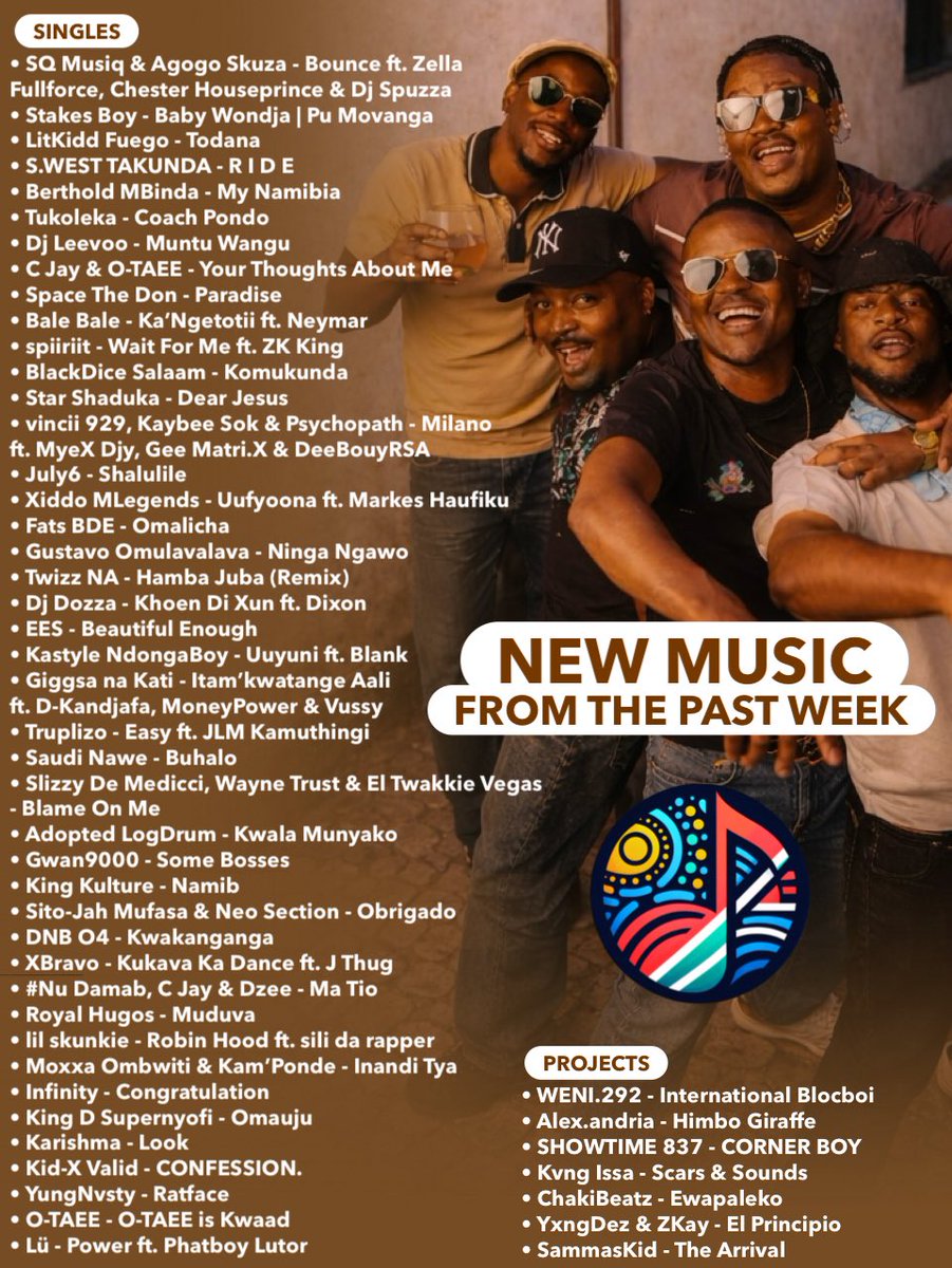 boracentral's tweet photo. New Namibian music that dropped over the past week!🎶 https://t.co/nEY3E1xWap