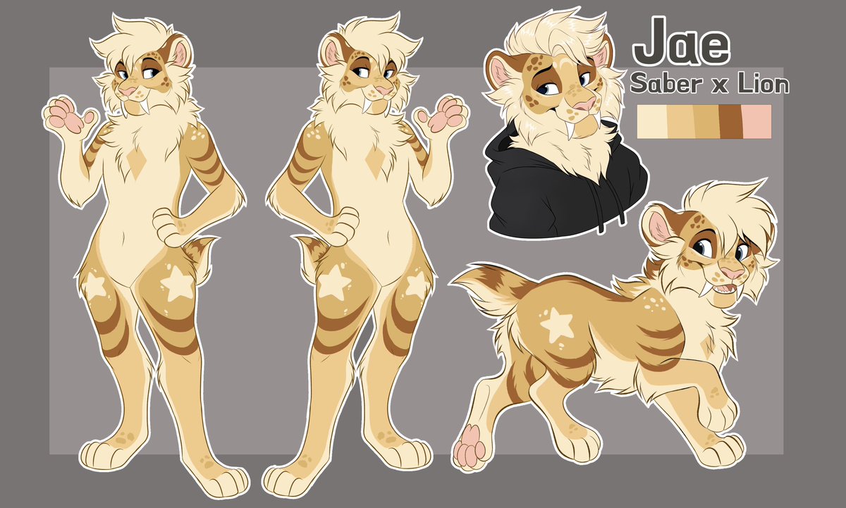 felixcartoons's tweet image. Large reference sheet of Jae! Really proud of how it came out 
.
#fursona #art #reference #digitalart