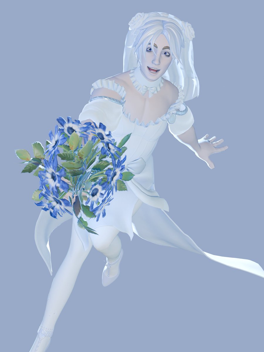 GooberNumberOne's tweet photo. One Year Anniversary of me loving Hael, hell yeah!!! 🗣️🔥🔥

Here's Hael in a wedding dress a celebration #Fortnite #FortniteArt https://t.co/FkE0YEwWtq