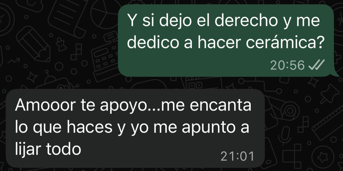 Hoy le pregunté esto, y bueno, está fue su respuesta 👇🏻