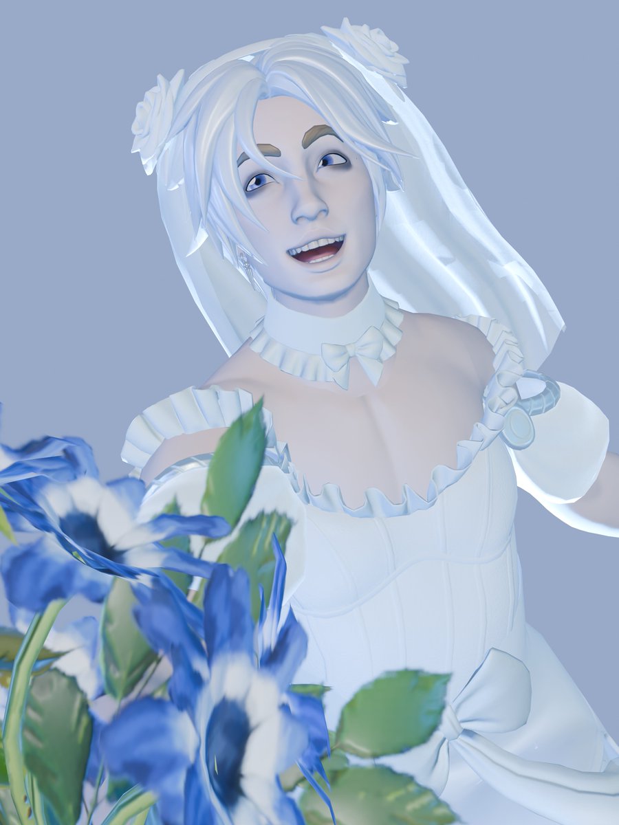GooberNumberOne's tweet photo. One Year Anniversary of me loving Hael, hell yeah!!! 🗣️🔥🔥

Here's Hael in a wedding dress a celebration #Fortnite #FortniteArt https://t.co/FkE0YEwWtq
