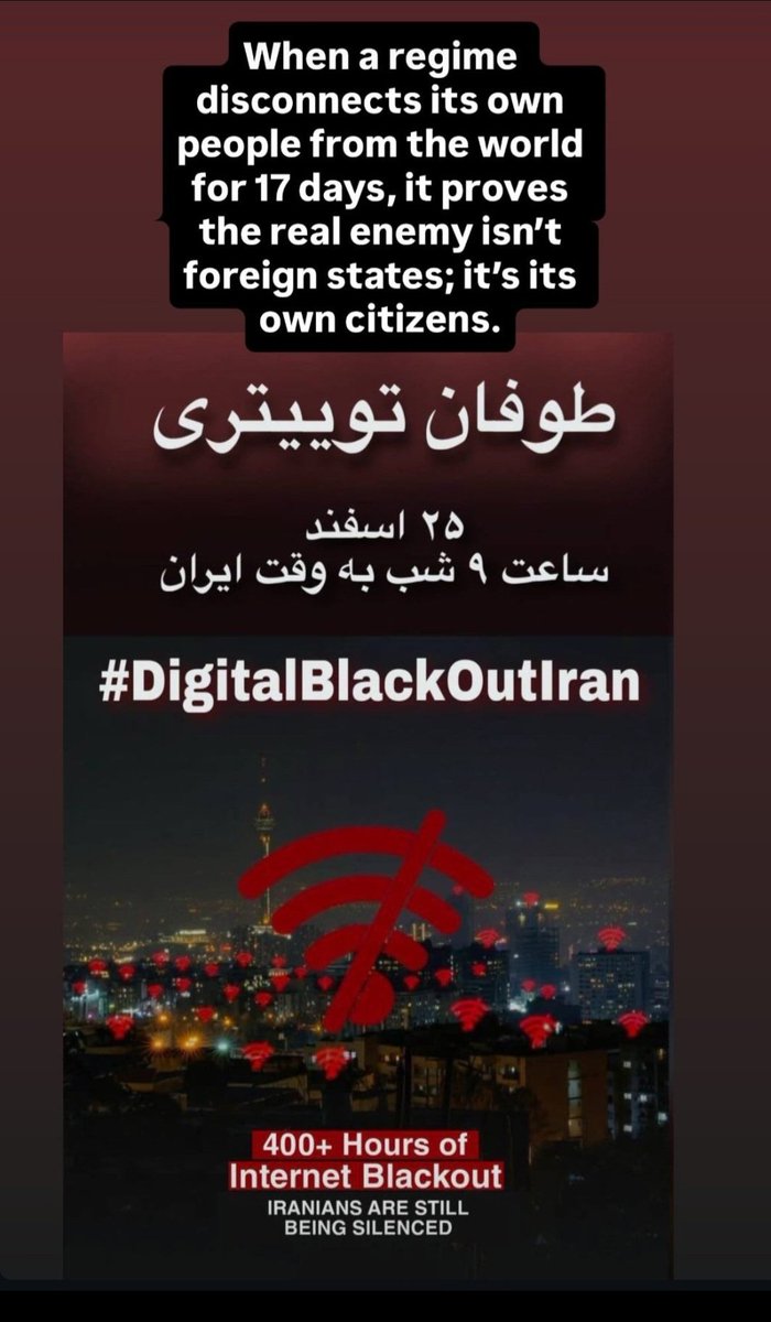 Rasul_mb's tweet photo. Internet access is a basic human right. The Mullah-Regime in Iran is silencing millions by shutting down the internet and holding a nation hostage. This is a crime against humanity. The world must not stay silent.
#DigitalBlackOutİran https://t.co/qXqrk52kTw