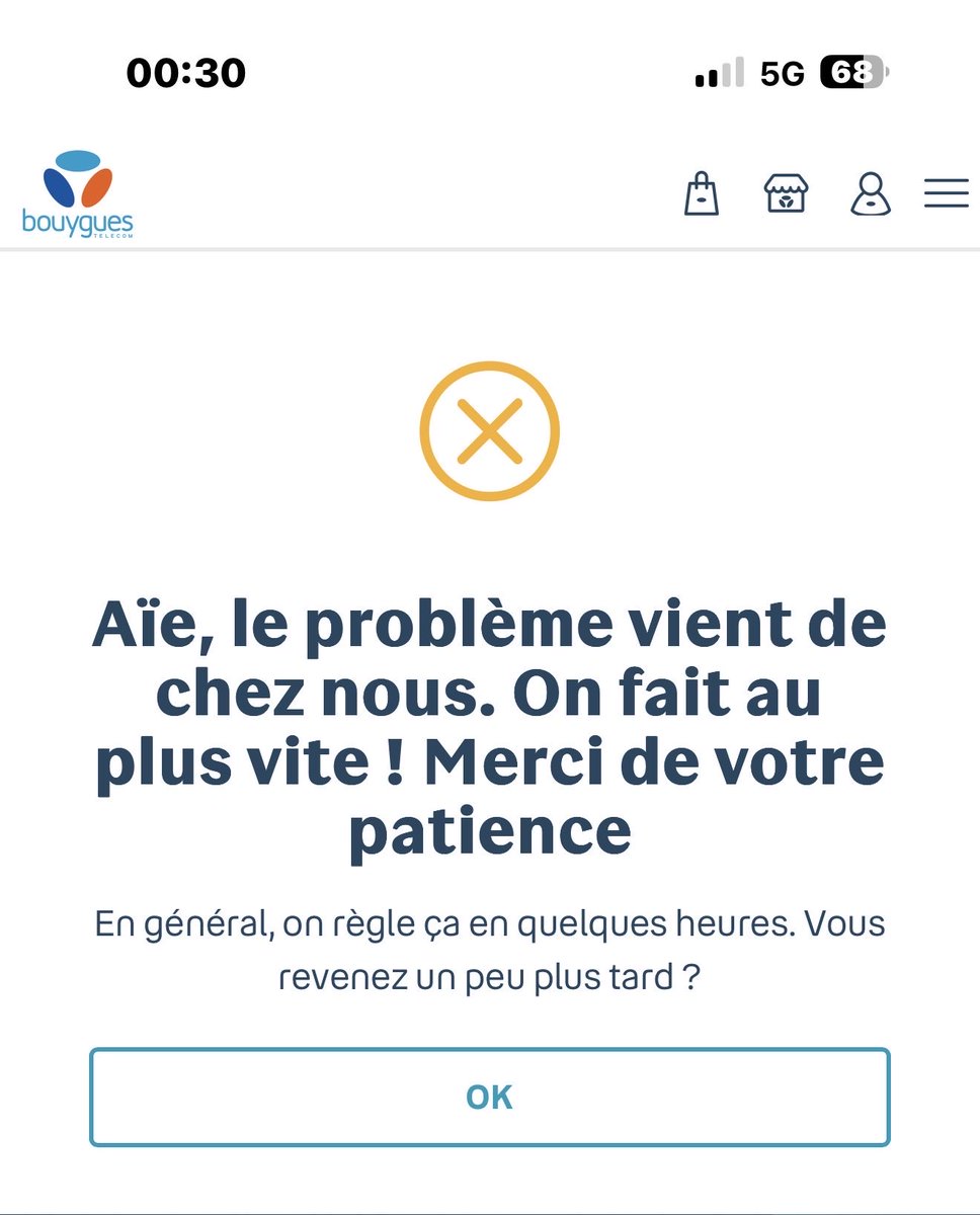 faycaldu30's tweet photo. Quelqu’un est au courant si il y’a une panne chez Bouygues a nimes car plus de réseau ni internet a la maison https://t.co/Xvd21UUb1n