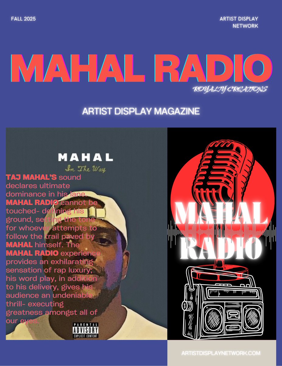 ArtistDisplay_'s tweet photo. The MAHAL RADIO experience provides an exhilarating sensation of rap luxury; @MahalRadio . #ArtistDisplayMagazine . https://t.co/7ihBGJyzJc