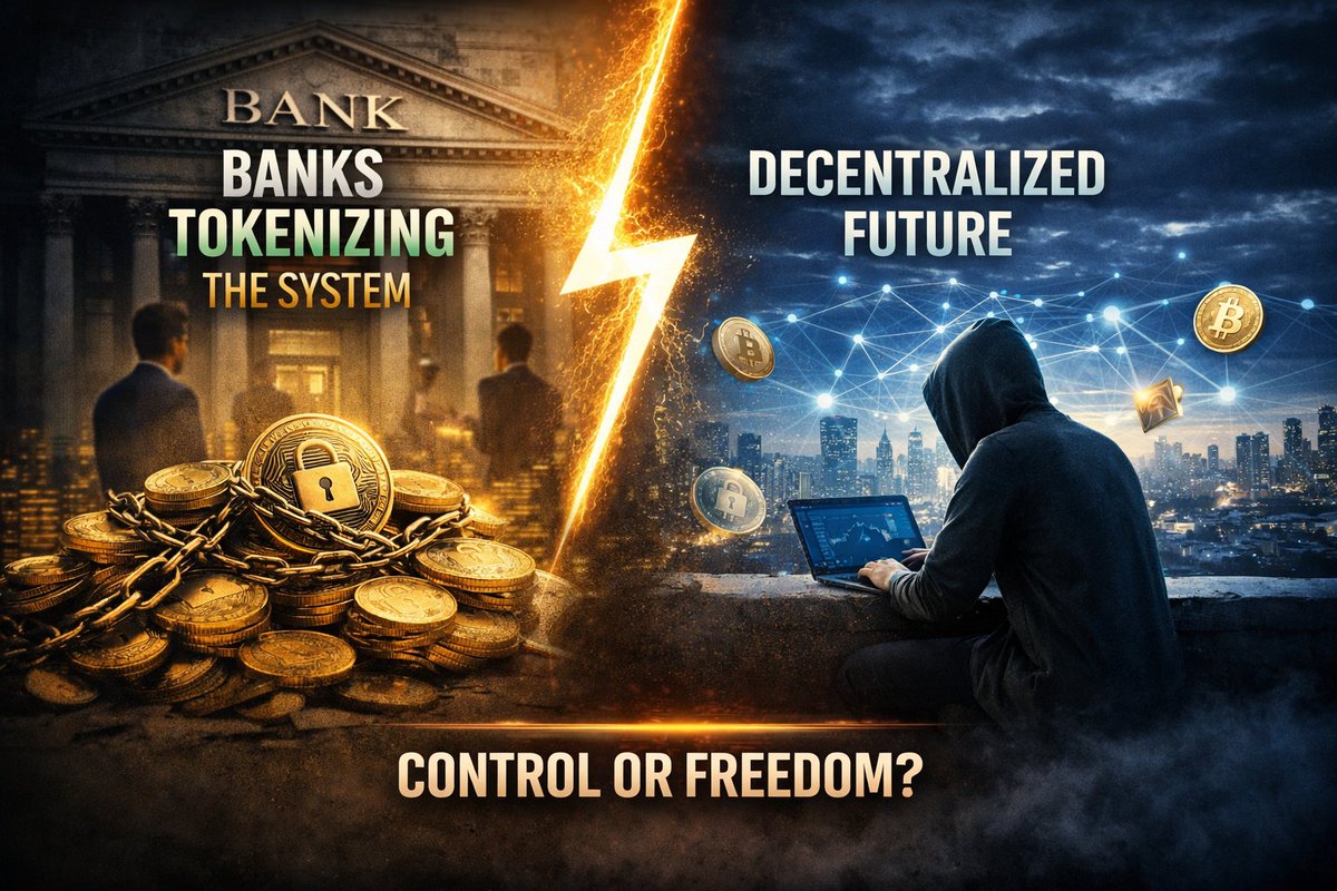 ⚠️ A VERY IMPORTANT QUESTION from FoxIQ
What happens if all banks start tokenizing their financial systems? 🏦⛓️
Will you follow them…
or will you defend the true spirit of blockchain?
Banks and financial institutions tried for years to control blockchain.
They couldn’t.
So now