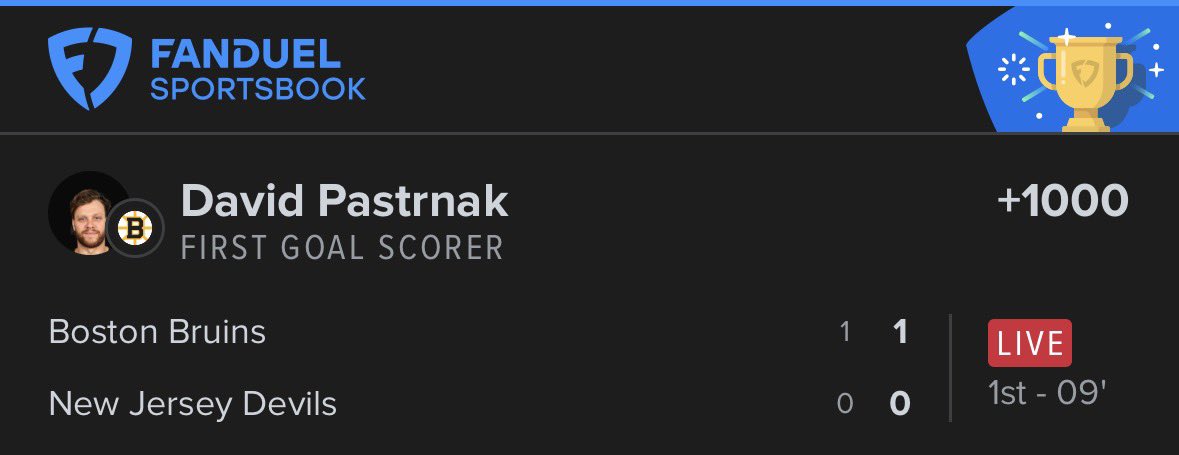 BANG ✅✅✅

BACK-TO-BACK-TO-BACK VIP SNIPES💰💰

FIRST GOAL KING STRIKES AGAIN 🏒👑

THE DATA DOES NOT MISS 📈

David Pastrnak (+1000) 💵

THE HEATER CONTINUES 🔥💰