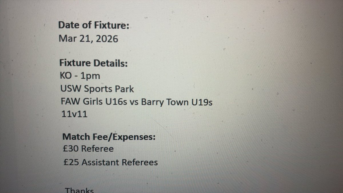 Referee Officer SWFA tweet media