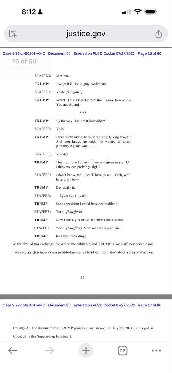 anthon7yandrews's tweet photo. @JordanTrails Idiots like Jordan here love to showcase their ignorance of the PRA &amp; handling of nuclear secrets. They also show us they ignored the indictment where DJT is on tape saying he never declassified anything and knows the documents he was showing his guests at the moment were secret. https://t.co/3CUmjVuyry