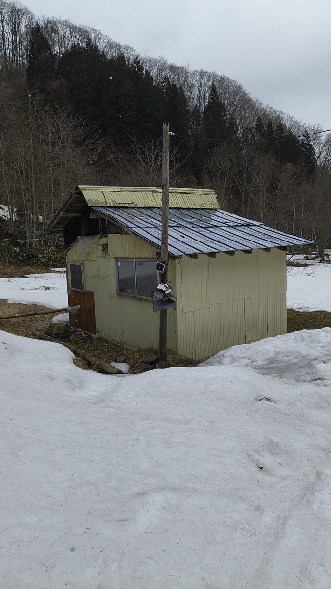 この小屋の中に放ったらかし温泉があります