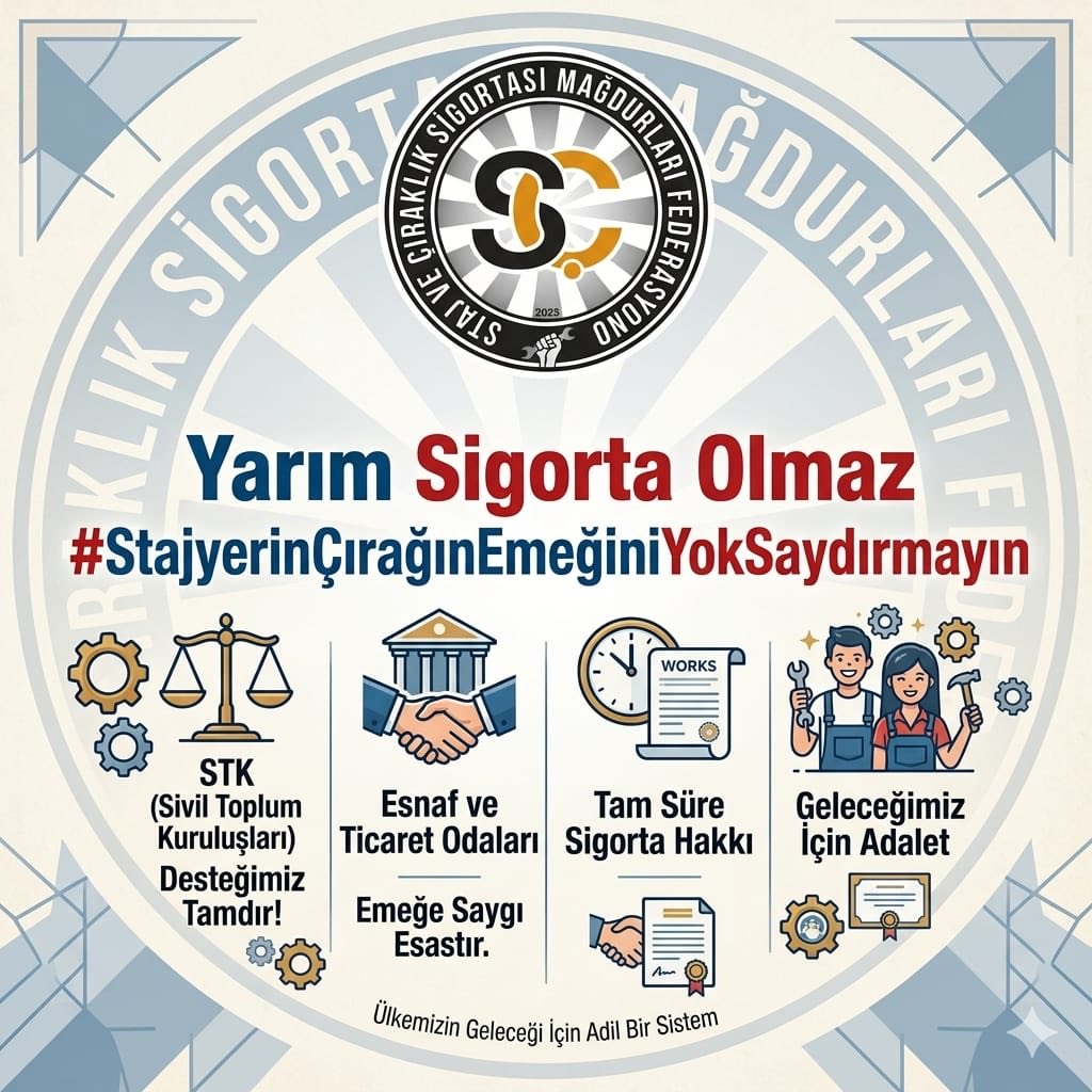 ErgunbasMurat's tweet photo. Yarım Sigorta Olmaz
Staj Çıraklık Sgk Başlangıcı Olsun 
#StajyerinÇırağınEmeğiniYokSaydırmayın https://t.co/MW3Anlc5Rj