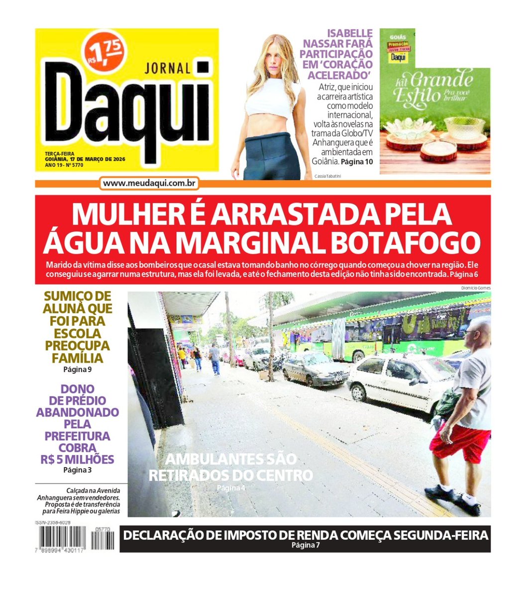 meudaqui's tweet image. CAPA DO DIA ▪️ Olá, leitor! Esta é a capa da nossa edição impressa desta terça-feira (17).

Confira estas e outras notícias em daqui.opopular.com.br

#JornalDaqui #MeuDaqui #Goias