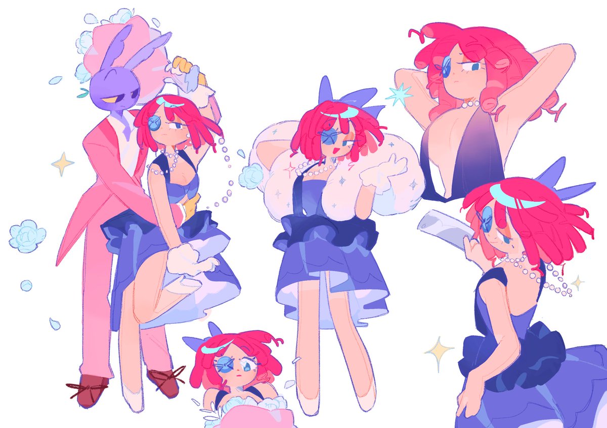 Chichibunbunbun's tweet image. here are some #bunnydoll and #ragatha sketches to start mah day 

The details and ref weren't entirely correct but I had  fun.  (｀ー´)