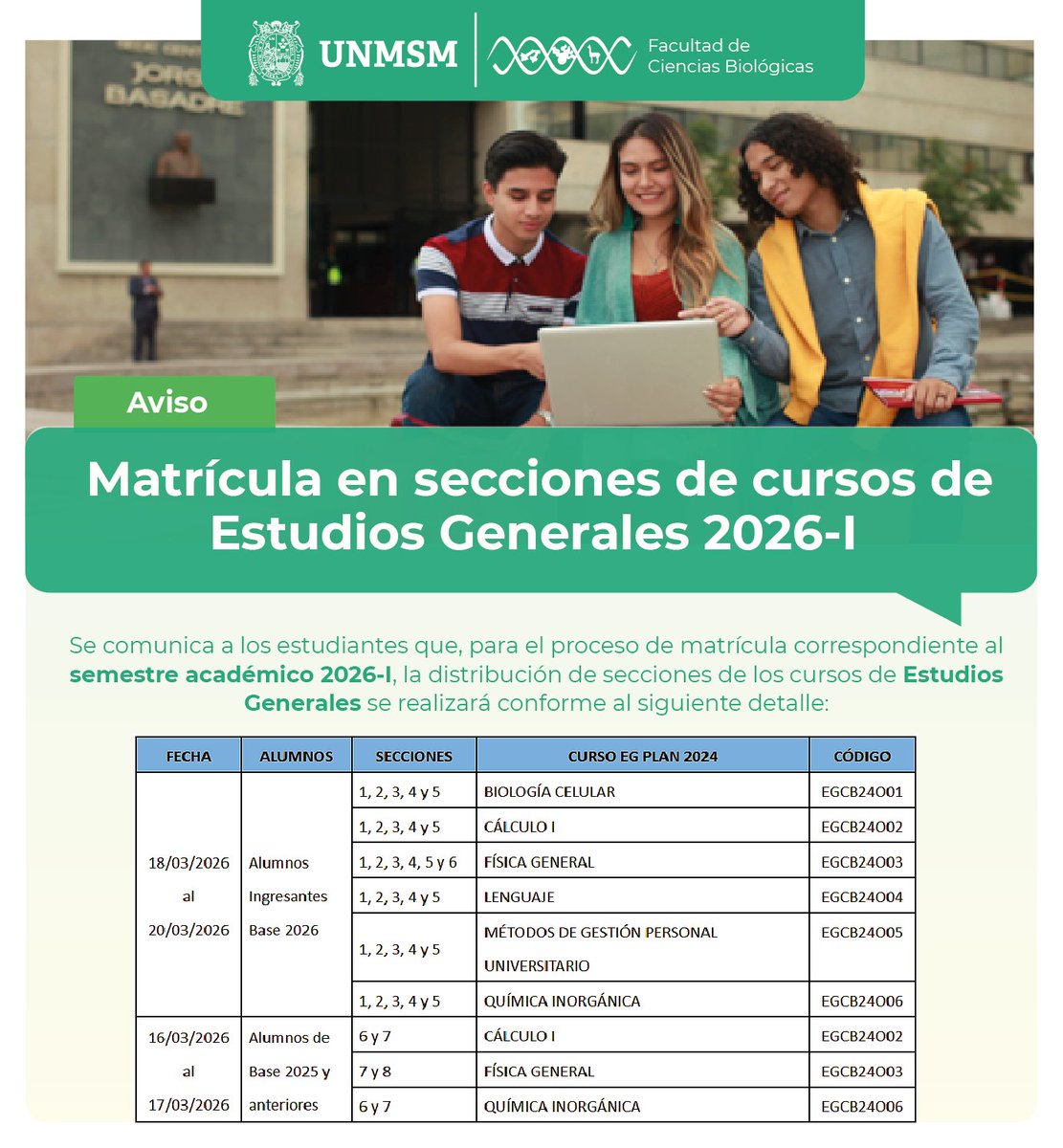 Ciencias Biológicas - UNMSM tweet media