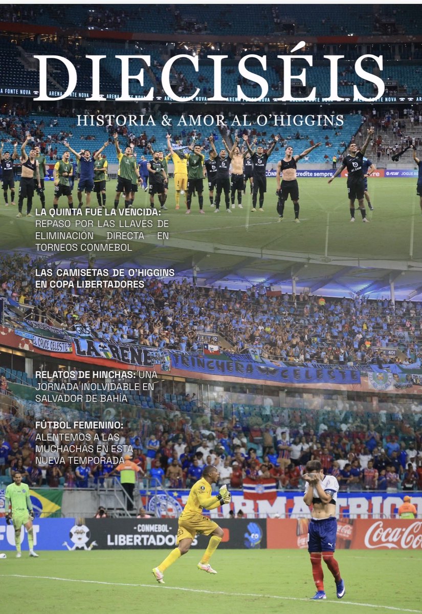 R_Dieciseis's tweet photo. 🇧🇼 Revista Dieciséis | Edición 35 | Capo Continental

📈 Repaso por las llaves de eliminación directa en torneos Conmebol

🏆 Las camisetas de O’Higgins en Copa Libertadores

🔰 Relatos: Una jornada inolvidable en Salvador de Bahía https://t.co/hEaQOewkD0
