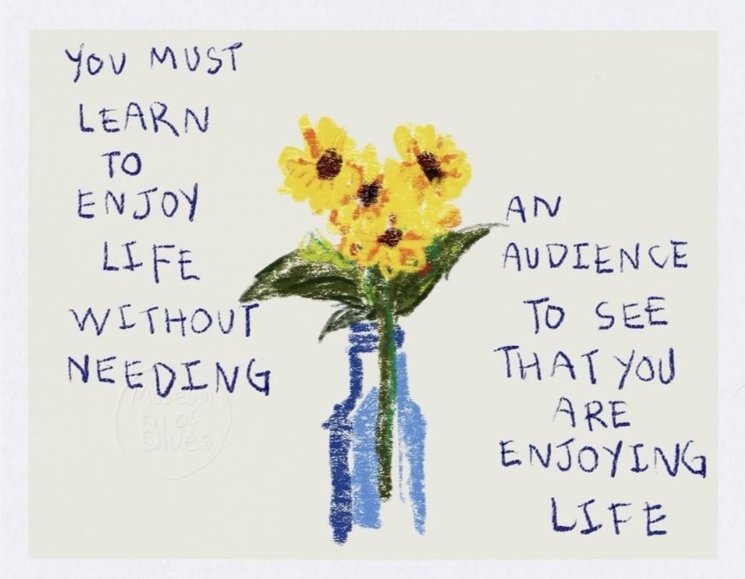 you must learn to enjoy.....