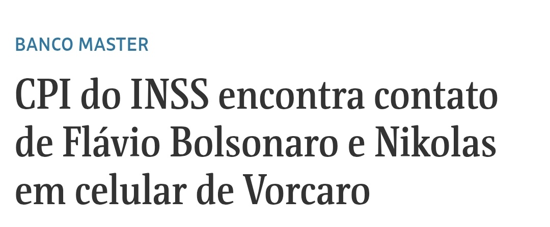 <a href="/RogerioCorreia_/">Rogério Correia</a> Expectativa: achar o nome de lulinha no celular do Vorcaro.

Realidade: acharam o número do Flavio Bolsonaro e Nikolas Ferreira.
