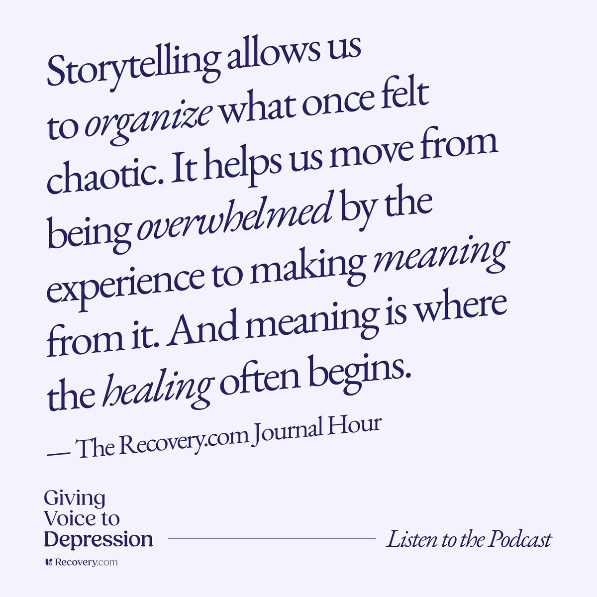 Giving Voice to Depression 🎙 Podcast tweet media