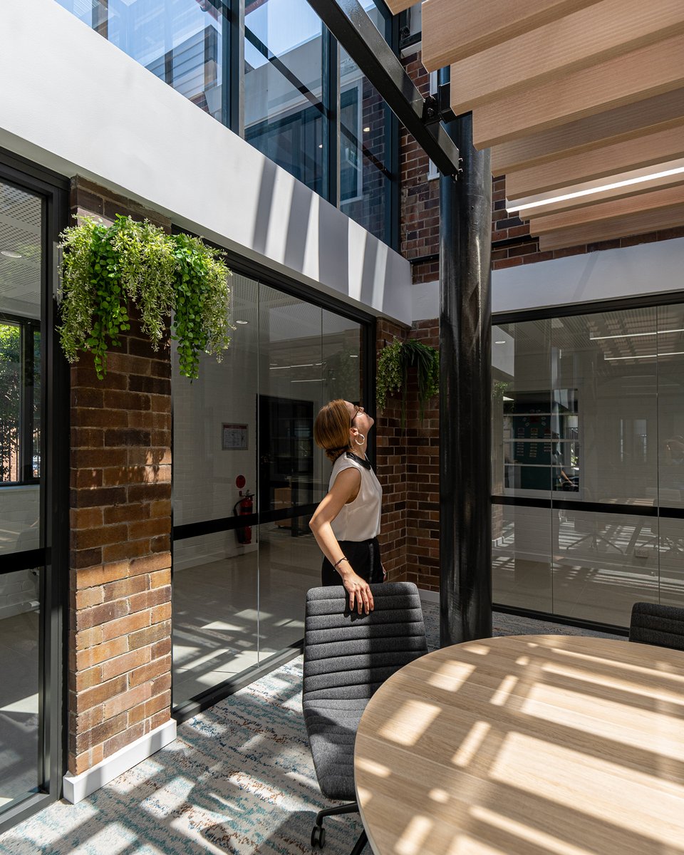 leaf_arch's tweet photo. St Andrews Primary, Malabar: biophilic design with dappled light like a forest floor: calming senses, sharpening focus. 
"Conducive to clear thinking," says Architect Lucia.  Research backs it: dynamic light boosts wellbeing &amp; connection. 
#LearningEnvironments #BiophilicDesign https://t.co/2yimbYzMnm