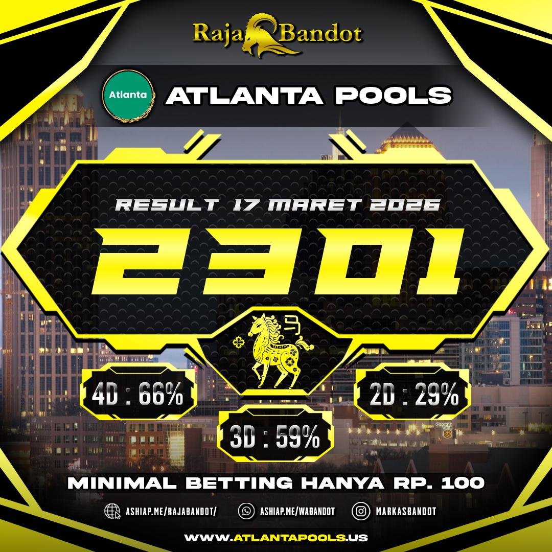 RAJABANDOT999's tweet image. ✨ INFO LENGKAP PENGELUARAN ATLANTA ✨ 
RESULT  : 🔥 2301 🔥 
SHIO :  KUDA 
TANGGAL :17 MARET 2026

SELAMAT KEPADA PEMENANG SALAM JACKPOT #ATLANTAPOOLS  #RAJABANDOT_OFFICIAL2