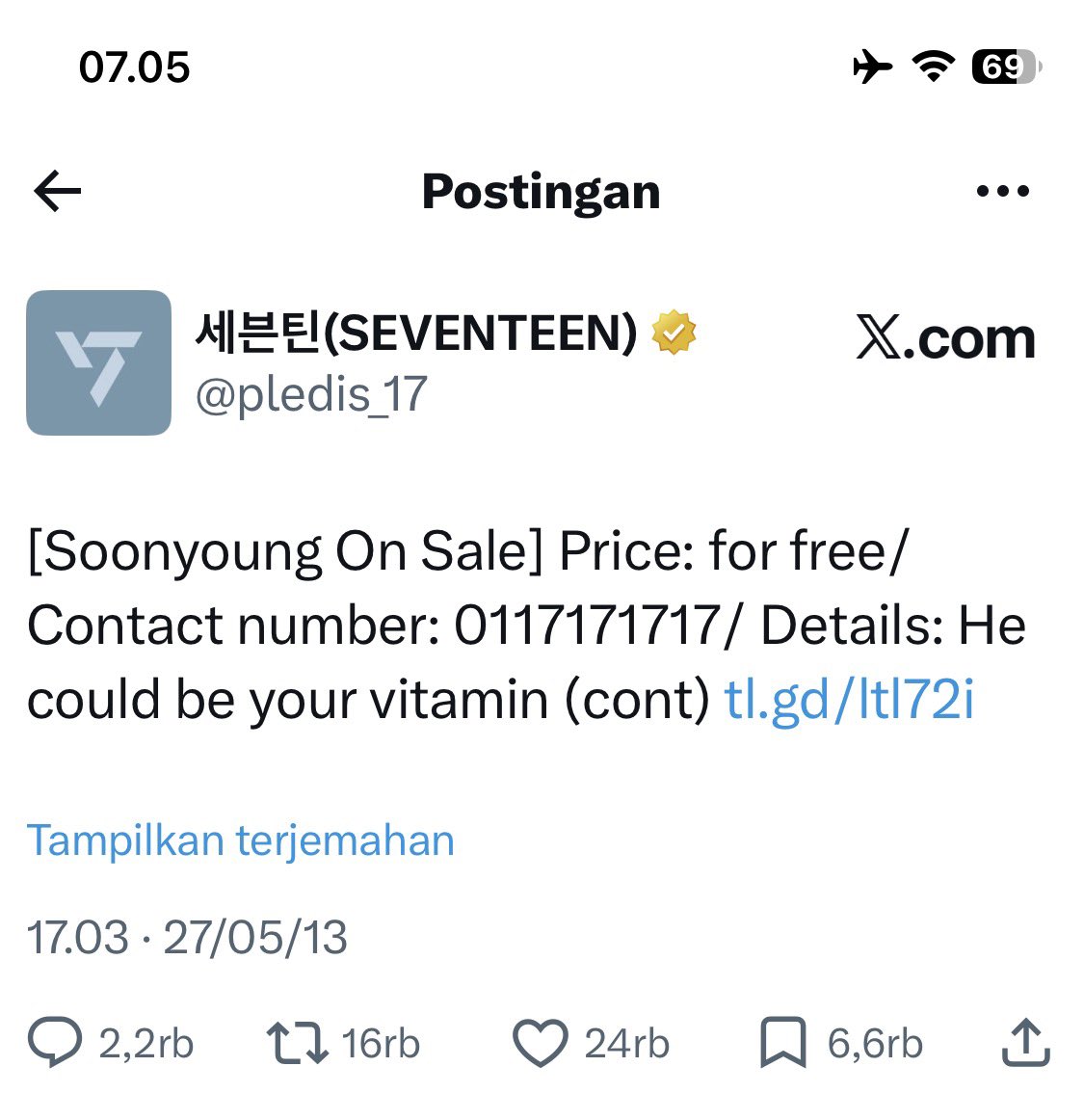 shuajagiya's tweet photo. Well, Pledis has tried it😭 https://t.co/koFFS7kdiU
