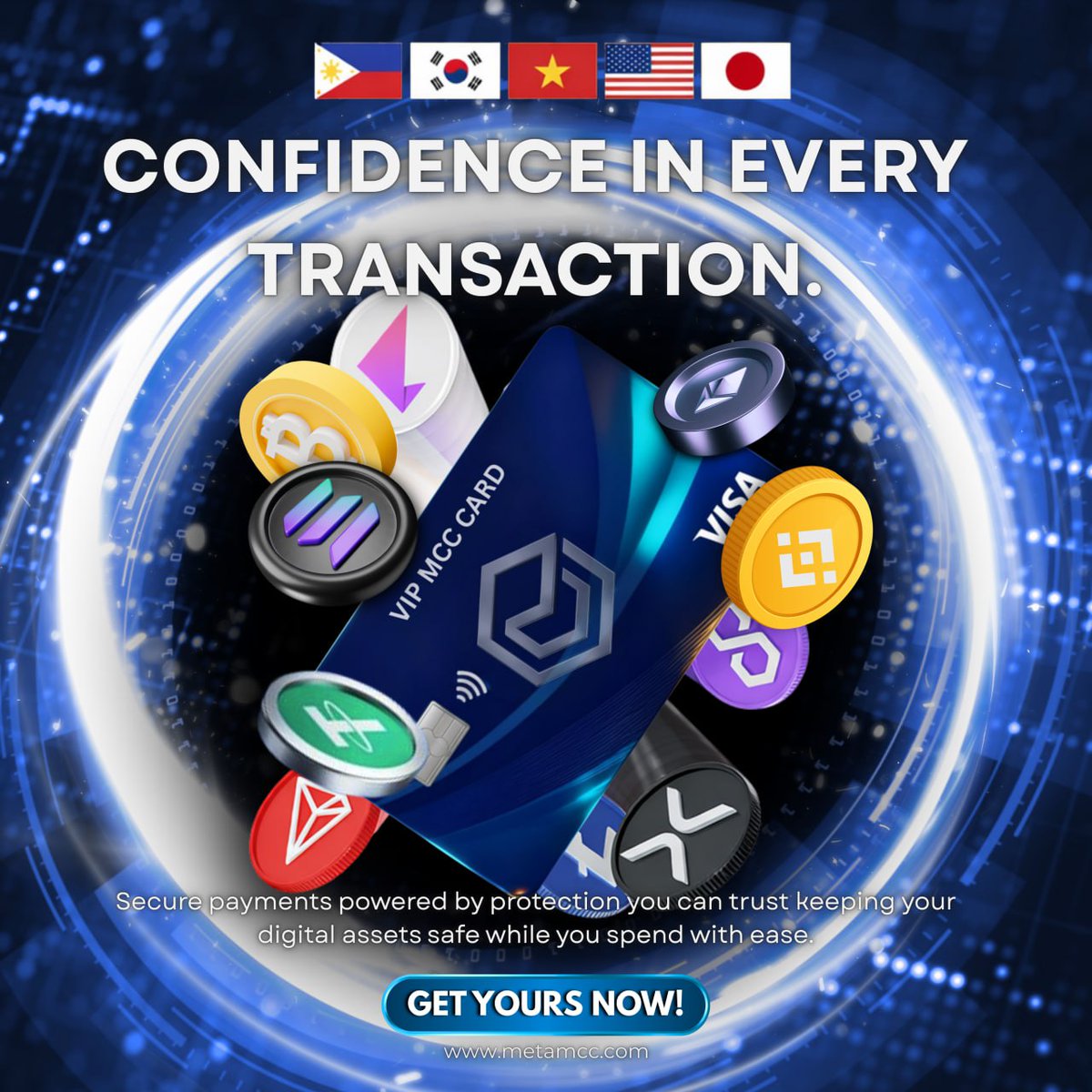 MetaCardGlobal's tweet photo. Whether you hold BTC, ETH, or other altcoins, the MCC Card keeps your entire portfolio within reach. Experience confidence in every transaction with a card built for the modern investor.

Apply now:
📷 https://t.co/UqOIVmToet
Join our Telegram:
📷 https://t.co/QeuSyuxuTk https://t.co/pWnyG07BMu